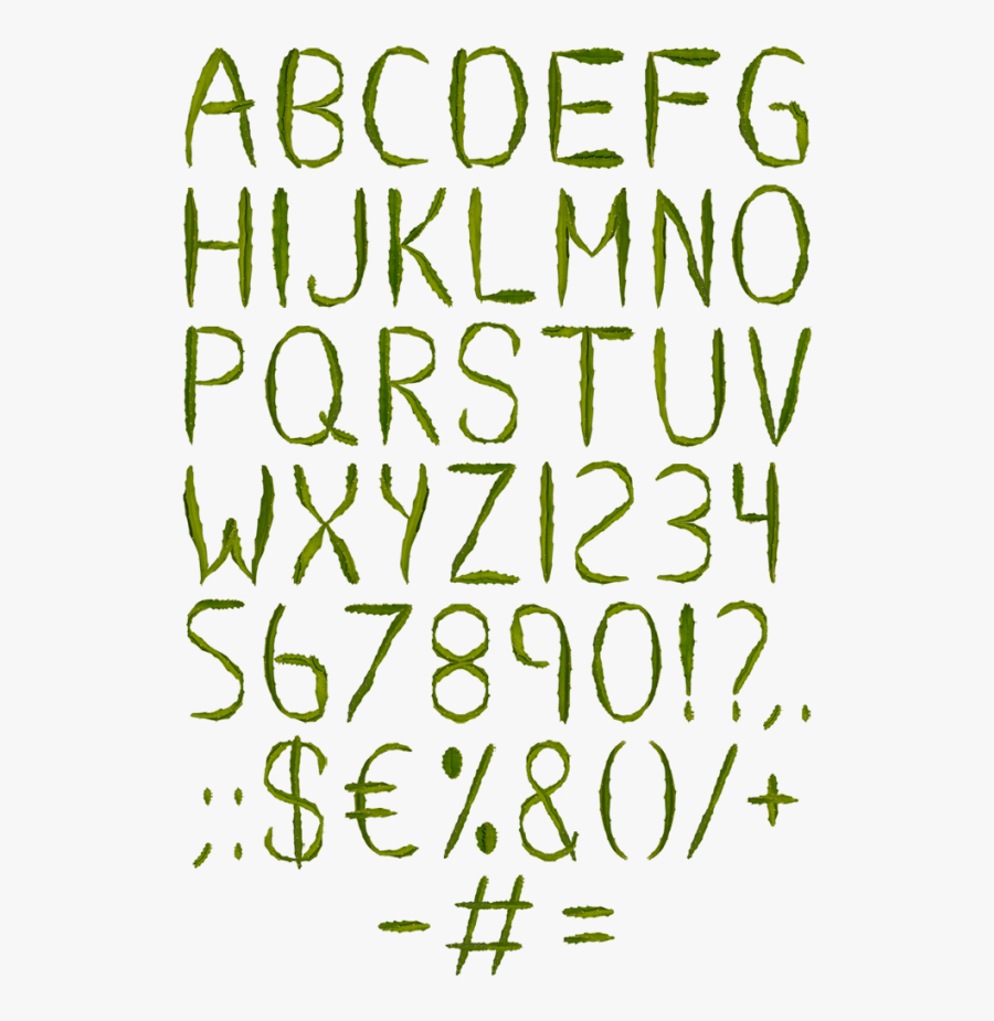 Clip Art Cactus Font Have Fun - Calligraphy, Transparent Clipart