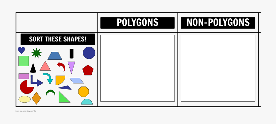 Clip Art Intro To Geometry Sorting - Group Activity For Polygons, Transparent Clipart