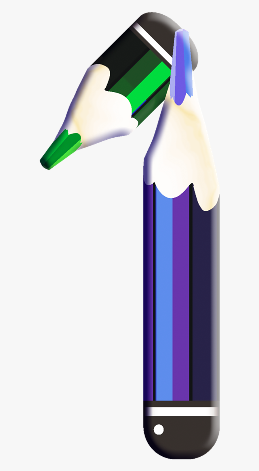 Pencil Clipart One - Pencil Number Clipart, Transparent Clipart