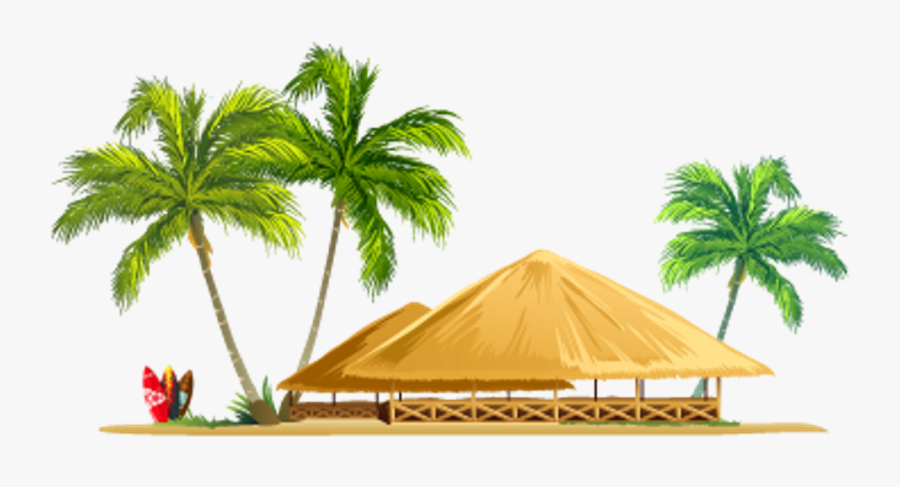 Transparent Tiki Hut Clipart - Clip Art, Transparent Clipart