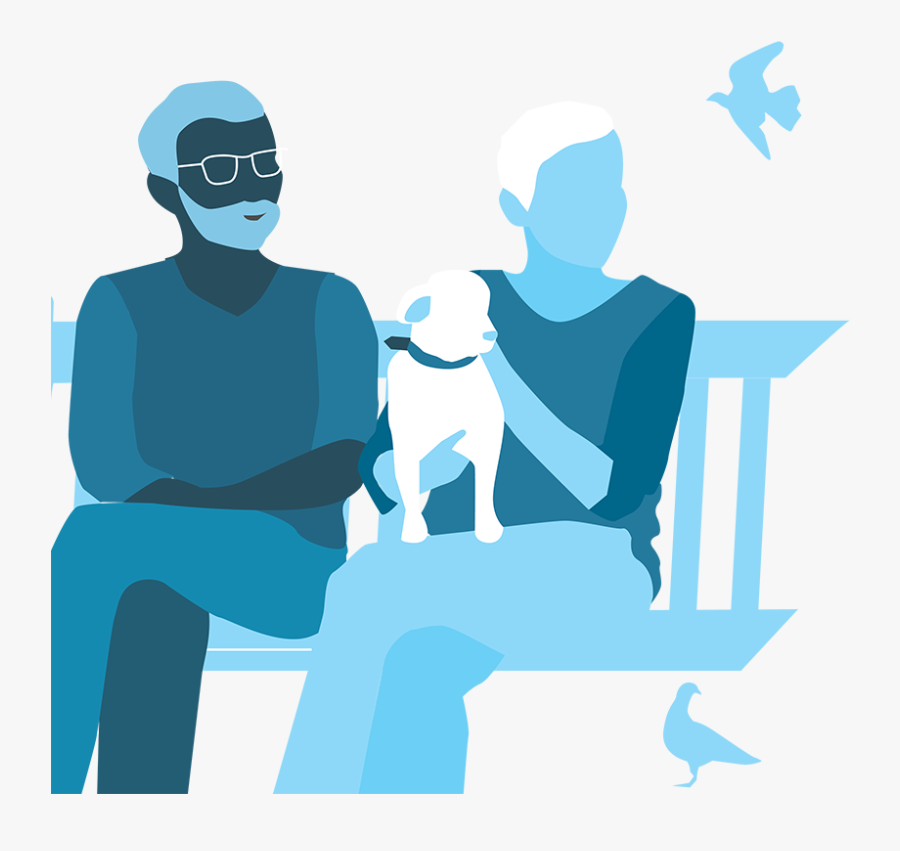 Late Adulthood - Sitting - Companion Dog, Transparent Clipart