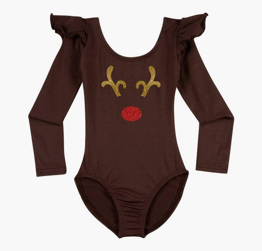 Reindeer Long Sleeve Baby, Toddler & Girls Leotard - Sleeve, Transparent Clipart