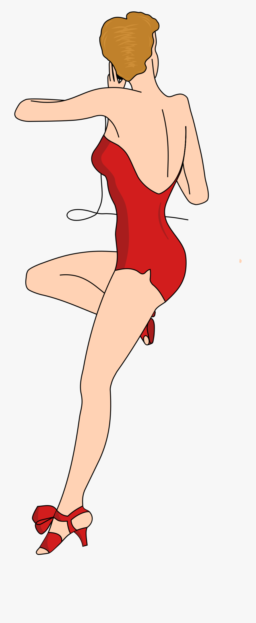 Clipart - Memphis Belle Pin Up Girl, Transparent Clipart