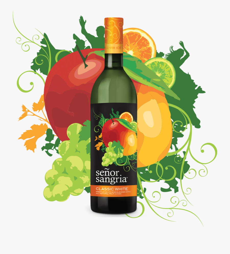Senor Sangria White - Senor Sangria Mango, Transparent Clipart