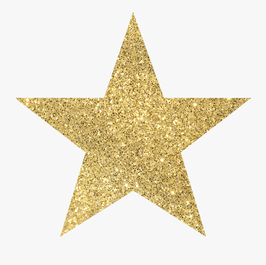 Clip Art Hanging Gold Stars - Gold Glitter Star Png, Transparent Clipart