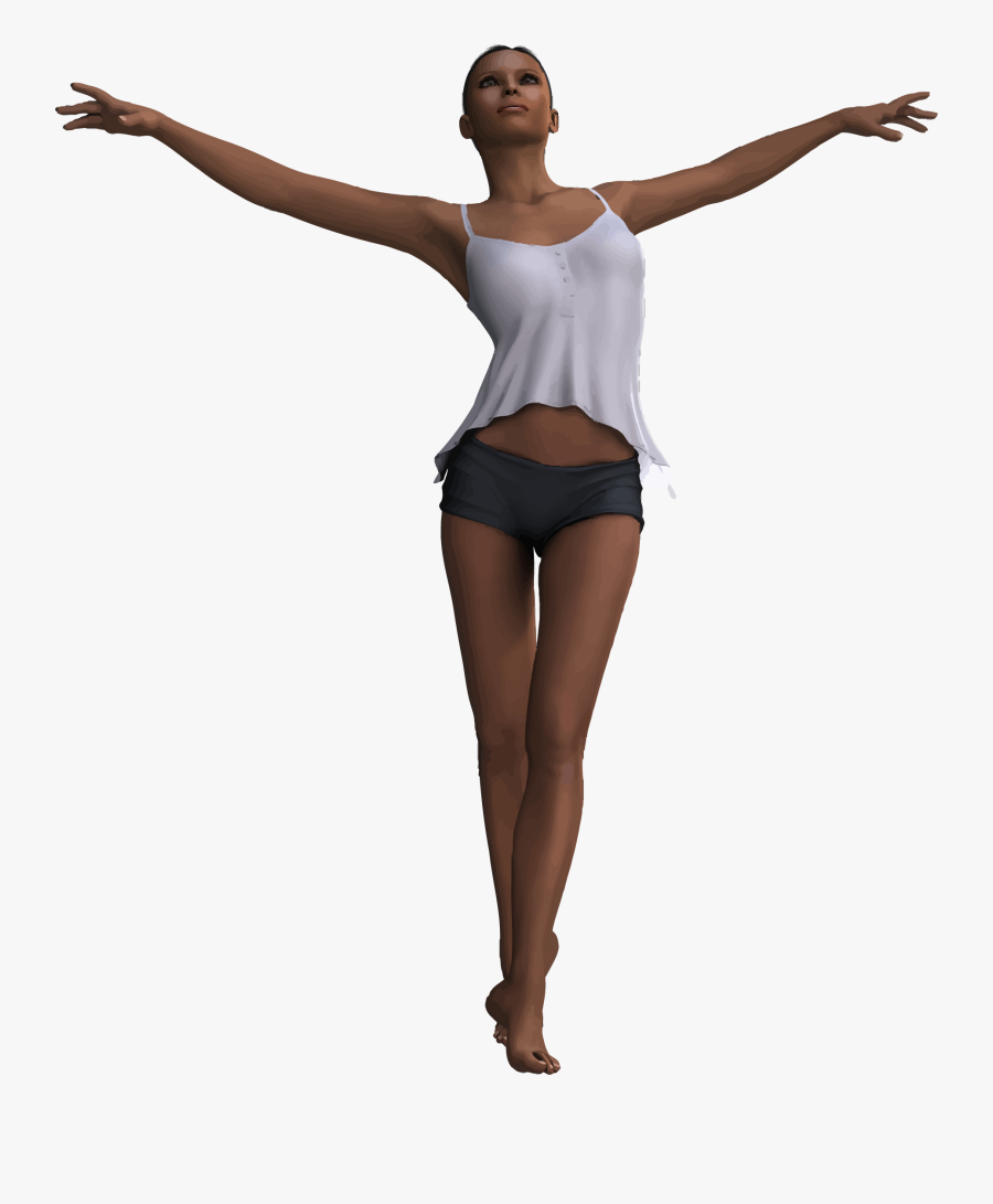 Arts - Woman With Outstretched Arms, Transparent Clipart