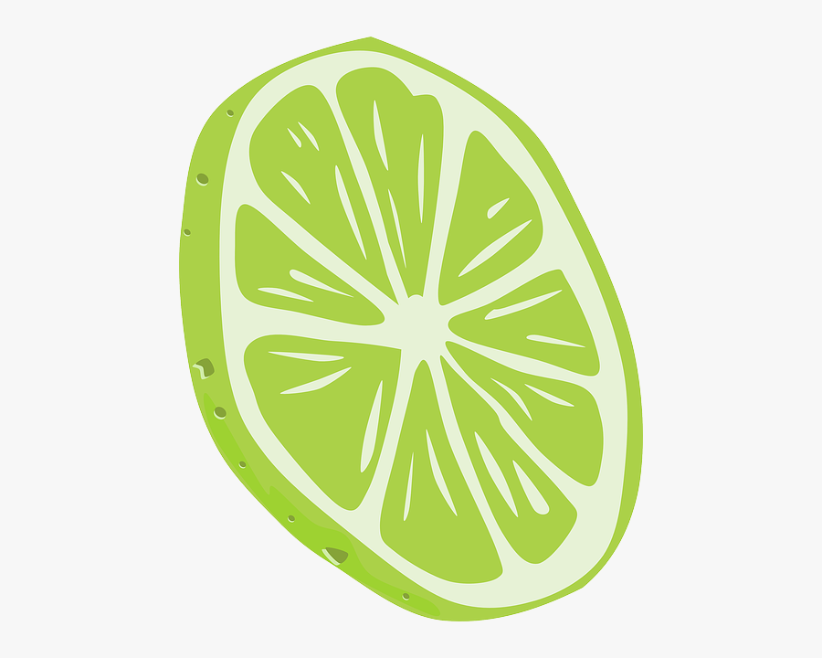 Green, Food, Slice, Fruit, Cartoon, Lemon, Lime, Tomato - Clip Art Lime, Transparent Clipart