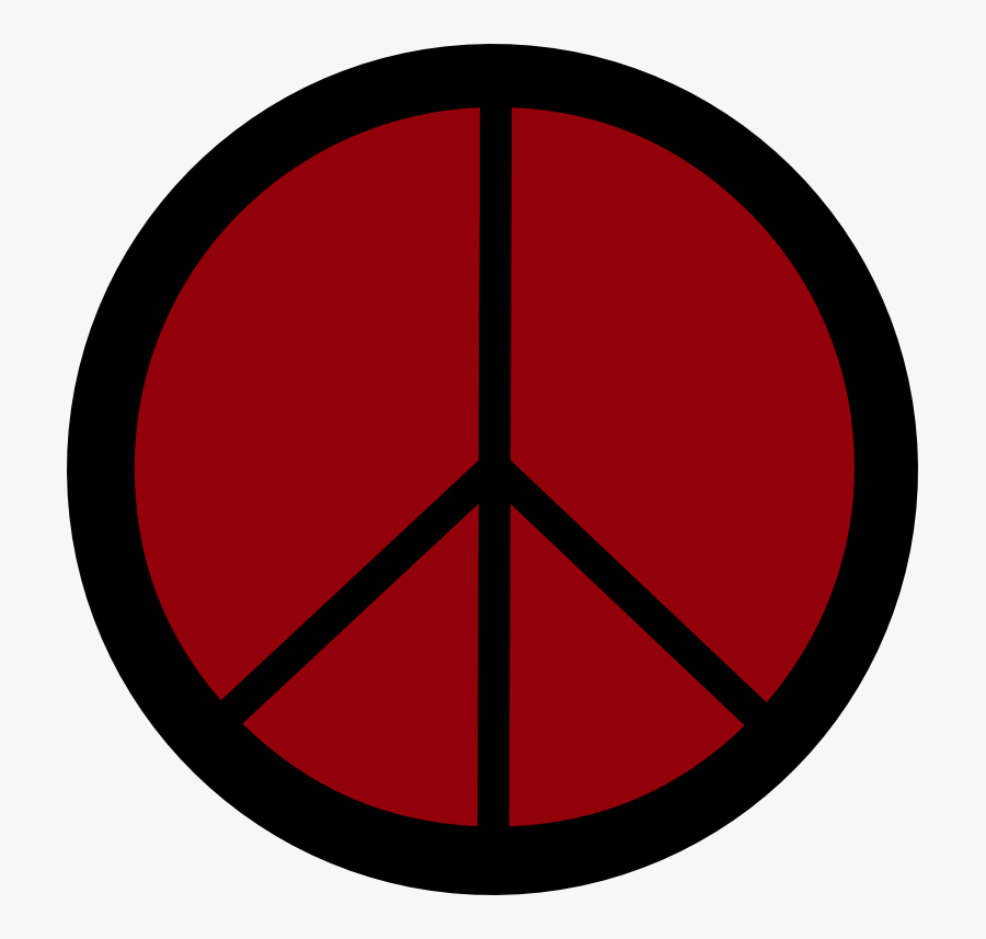 Sangria Peace Symbol 12 Dweeb Peacesymbol - Peace Symbols, Transparent Clipart