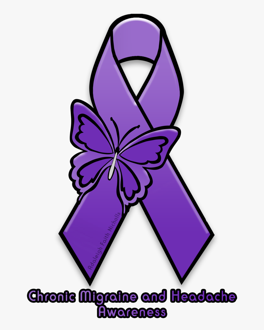 Headache Clipart Chronic - Childhood Cancer Awareness Ribbon, Transparent Clipart