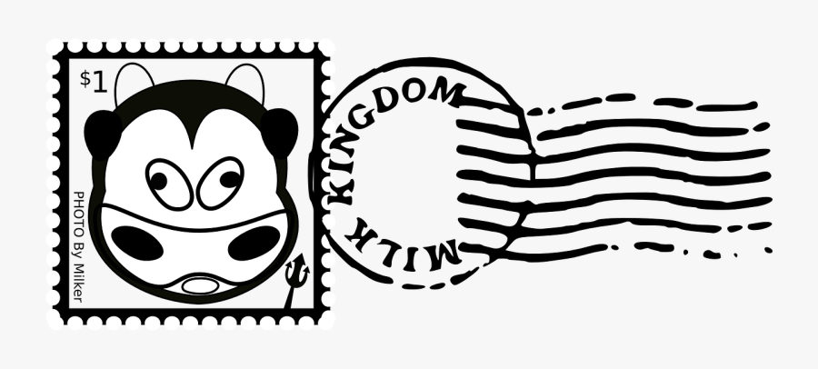 Transparent Mail White Png - Stamp Clipart Black And White Png, Transparent Clipart
