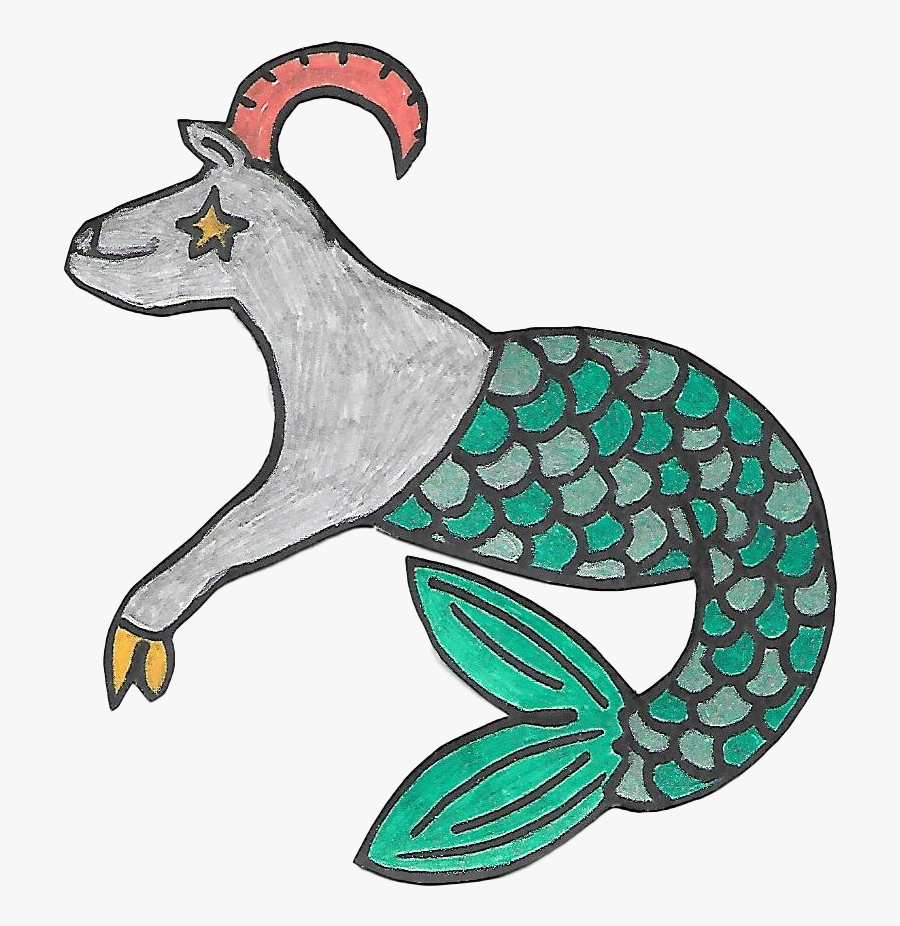 Capricorn Clipped Rev - Illustration, Transparent Clipart