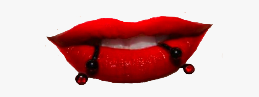#lips #lipstick #red #piercings #snakebites #snakebitepiercings - Red Snake Bites Piercing, Transparent Clipart