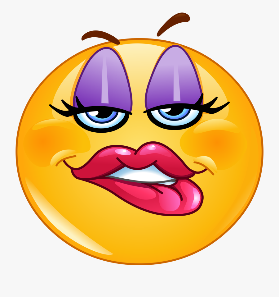 Girl Emoji Decal - Sexy Lip Biting Emoji , Free Transparent Clipart