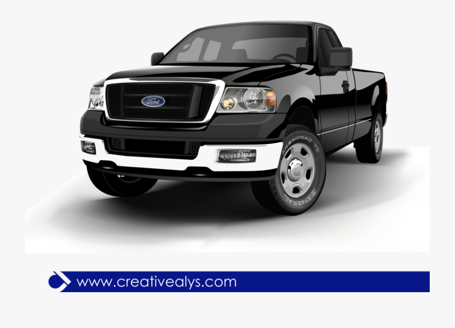 Ford Realistic Black Pickup Truck - 2004 Ford F 150 4wd Supercrew Styleside 5 1 2 Ft Box, Transparent Clipart