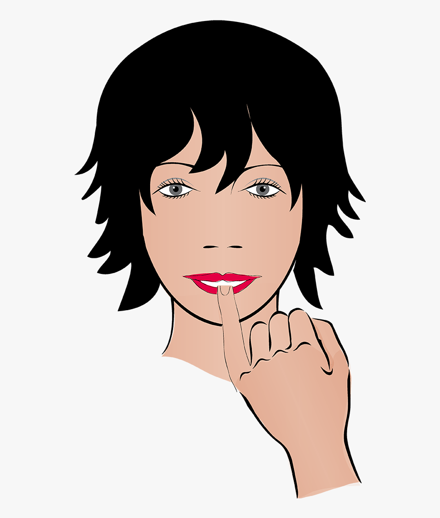 Transparent Biting Lip Png - Cartoon, Transparent Clipart