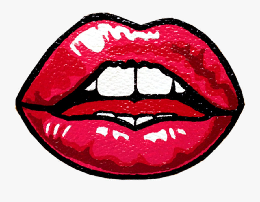 Lip Pop Art Drawing, Transparent Clipart