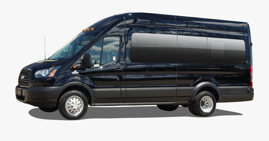Black High Roof Transit - Compact Van, Transparent Clipart