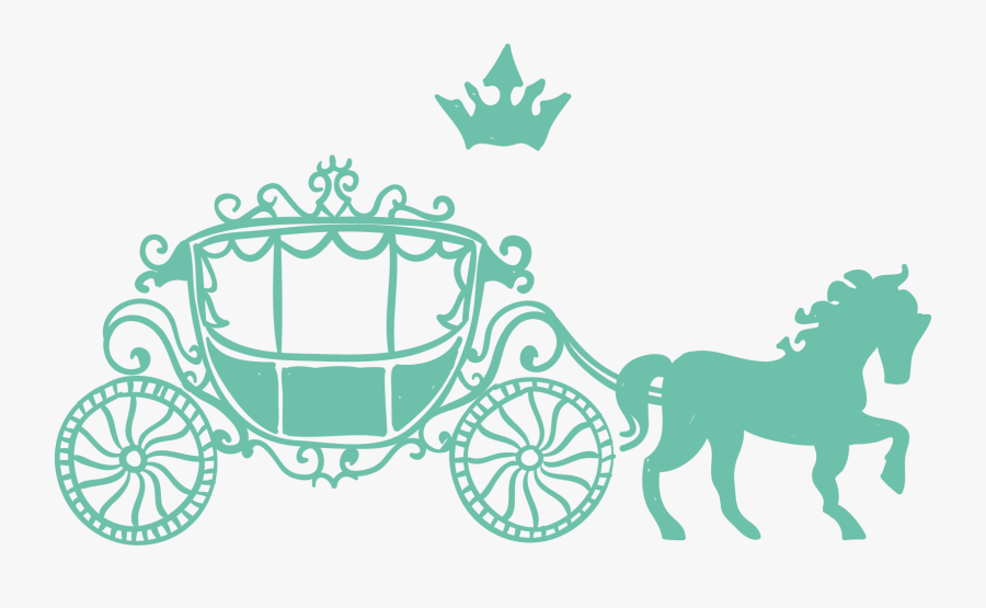 Wedding Invitation Carriage Horse And Buggy - Cartoon Horse Drawn Carriage, Transparent Clipart