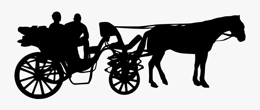 Horse And Buggy Carriage Horse-drawn Vehicle Image - Horse Carriage Silhouette Png, Transparent Clipart
