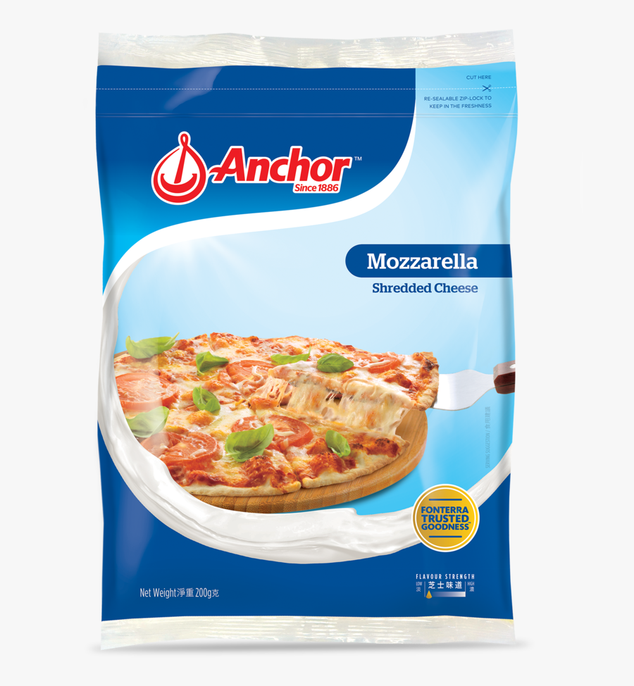Anchor Mozzarella Shredded Cheese - Mozzarella Cheese Price In Sri Lanka, Transparent Clipart