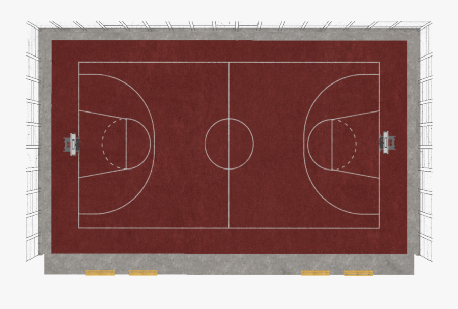 Basketball Court Png - Basketball Court Top Png, Transparent Clipart