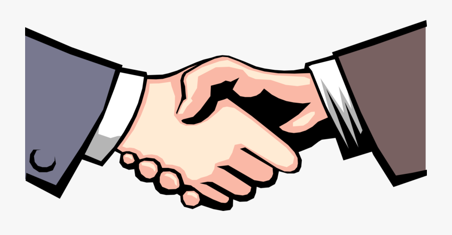 Vector Illustration Of Businessman Hands Shaking - Shake Hands Vector Png, Transparent Clipart