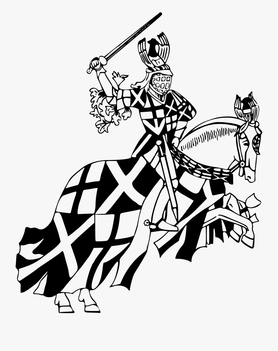 Knight On Horseback 8 Clip Arts - Knight On Horseback, Transparent Clipart