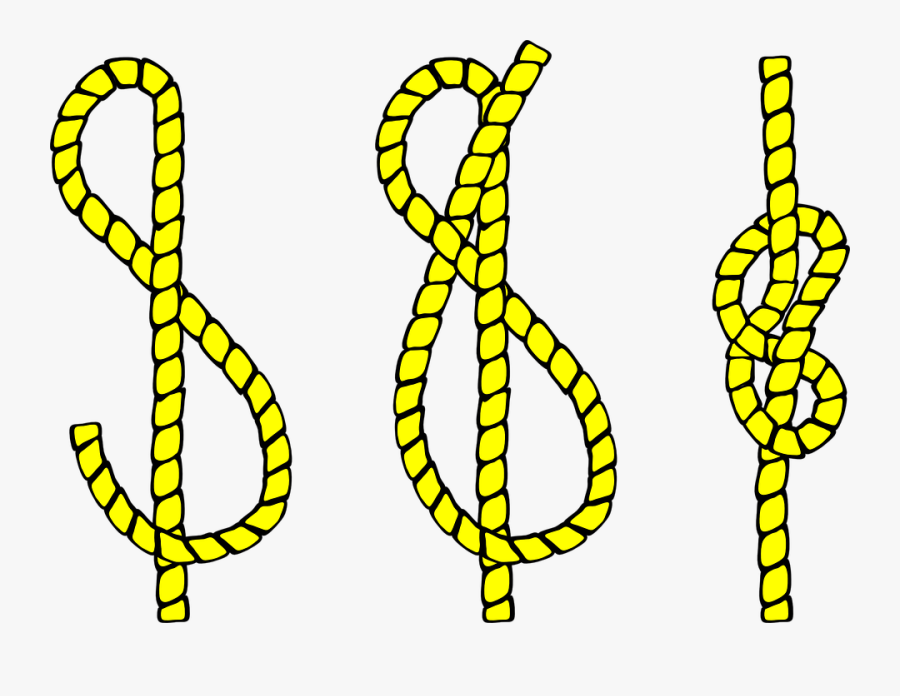 Transparent Tied Rope Png - Figure 8 Knot, Transparent Clipart