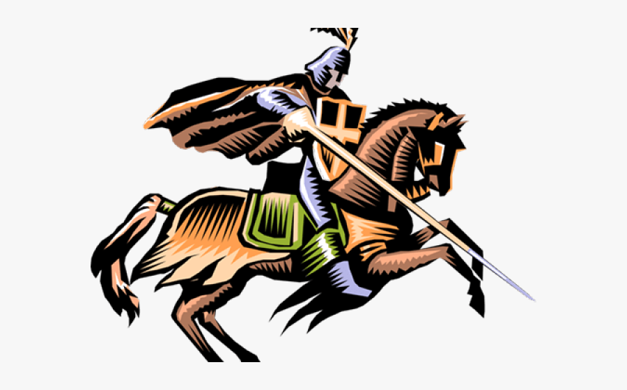Knight Clipart Horseback - Knight Tribal, Transparent Clipart
