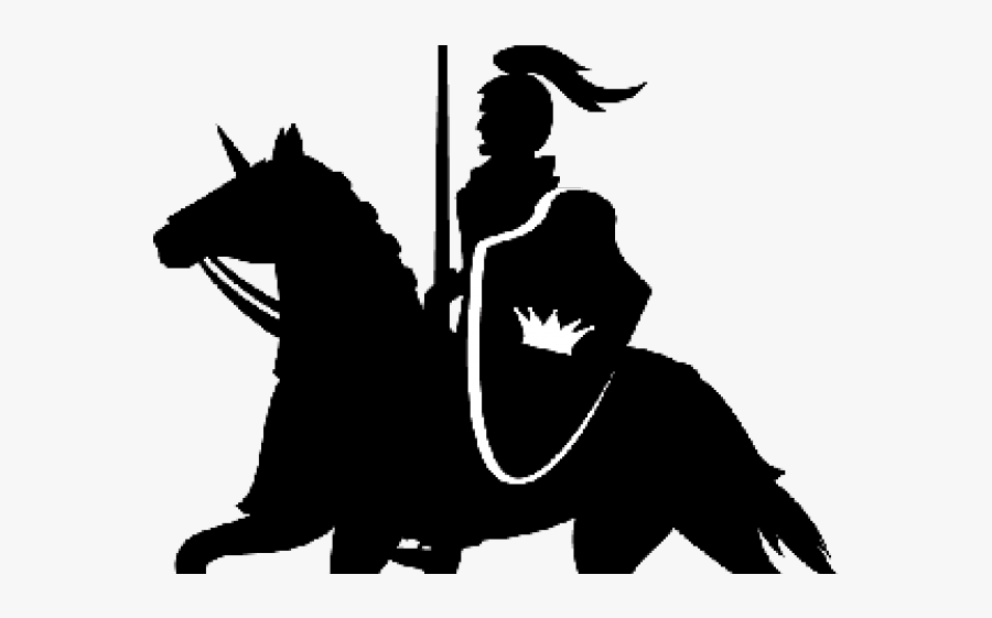 Knight On A Horse Silhouette, Transparent Clipart
