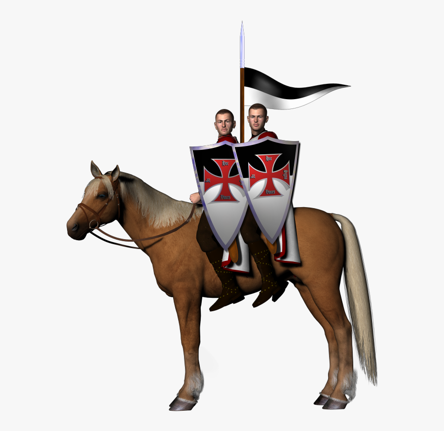 Transparent Knight Horse Clipart - Knights Of Templar On Horseback, Transparent Clipart