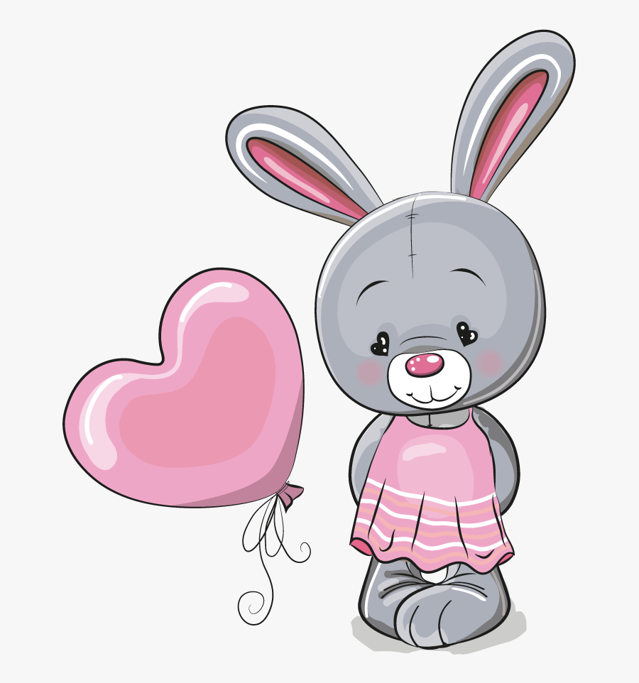 Cute Little Illustration Bunny Vector Rabbit Cuteness - Cartoon Rabbit, Transparent Clipart