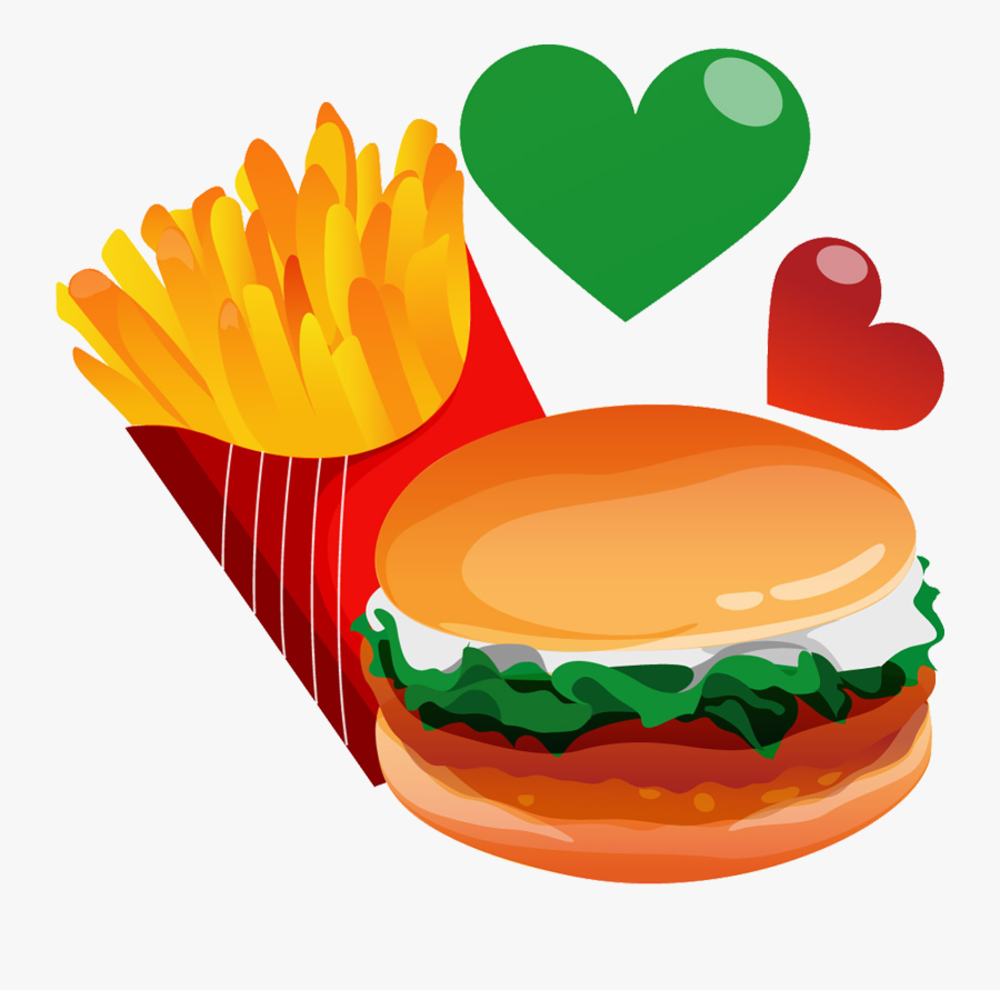 Hamburger French Fries Fast Food Euclidean Vector, Transparent Clipart