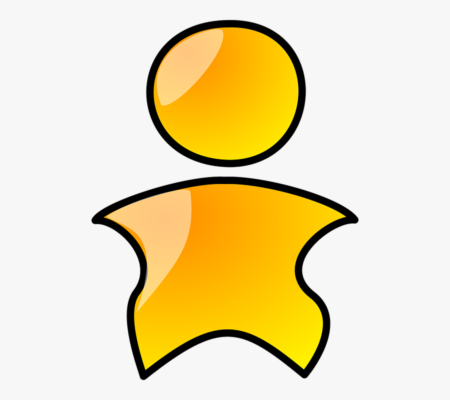 Buddy, Figure, Head, Person, Yellow, Cartoon, Pals - Clip Art, Transparent Clipart