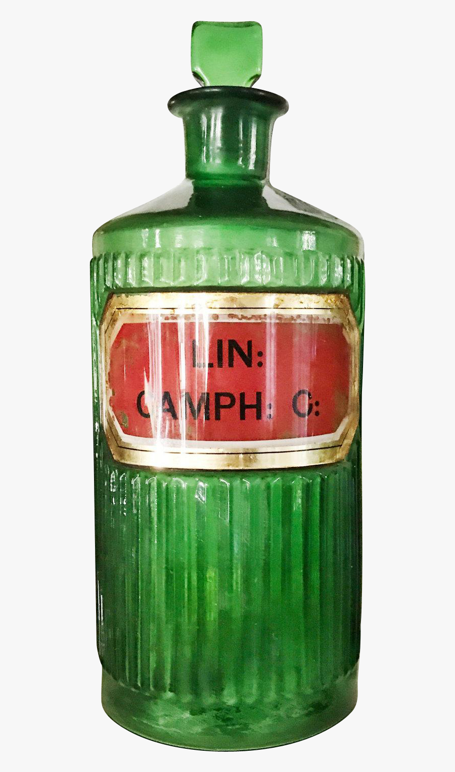 Antique English Label Under Glass Poison Bottle - Glass Bottle, Transparent Clipart