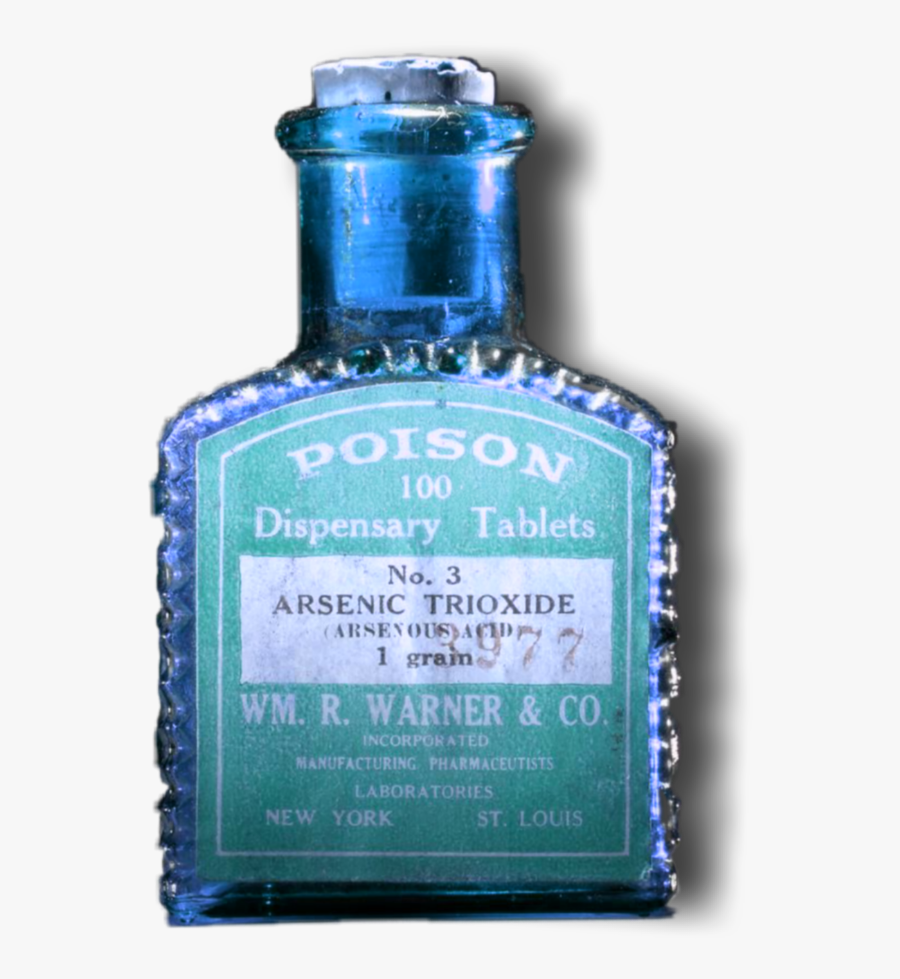 #poison #bottle #turqouise #teal #blue #aesthetic #kms - 19th Century Arsenic Eye Drops, Transparent Clipart