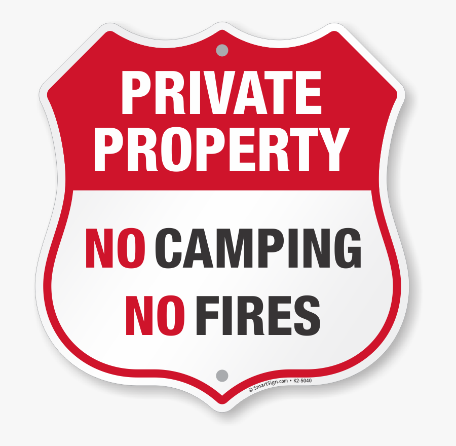 Clip Art No Camping Sign - Sign, Transparent Clipart