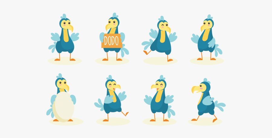 Dodo Cartoon Vector - Ave Dodo Dibujo Animado, Transparent Clipart
