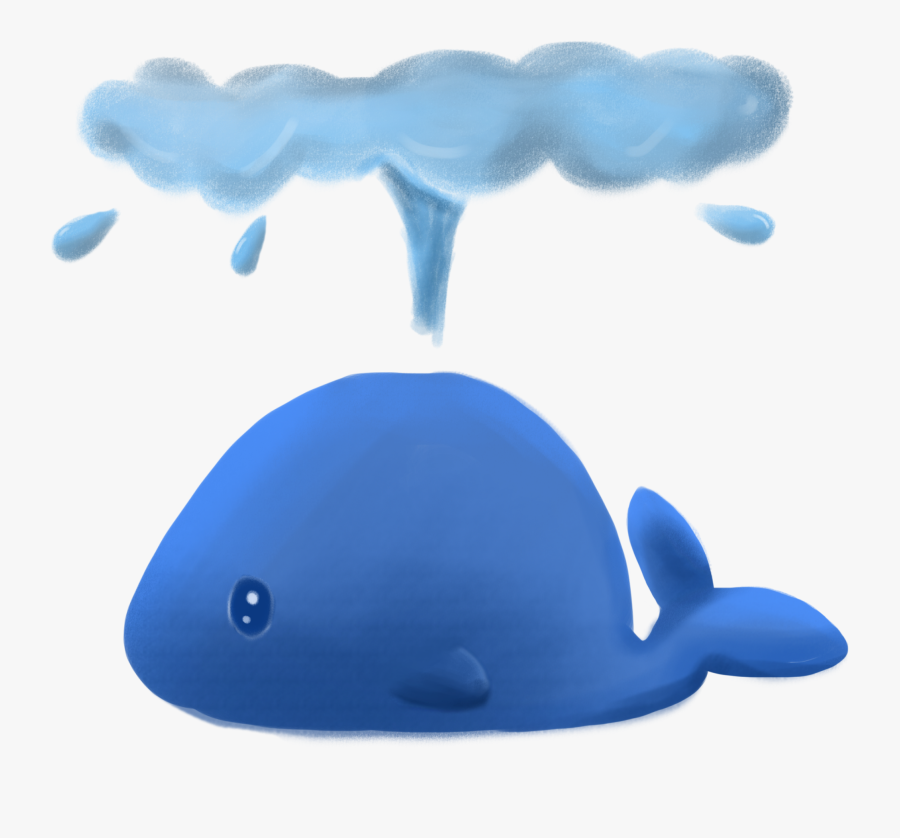 #ftestickers #clipart #whale #waterspout #cute - Whale Splashing Water Png, Transparent Clipart