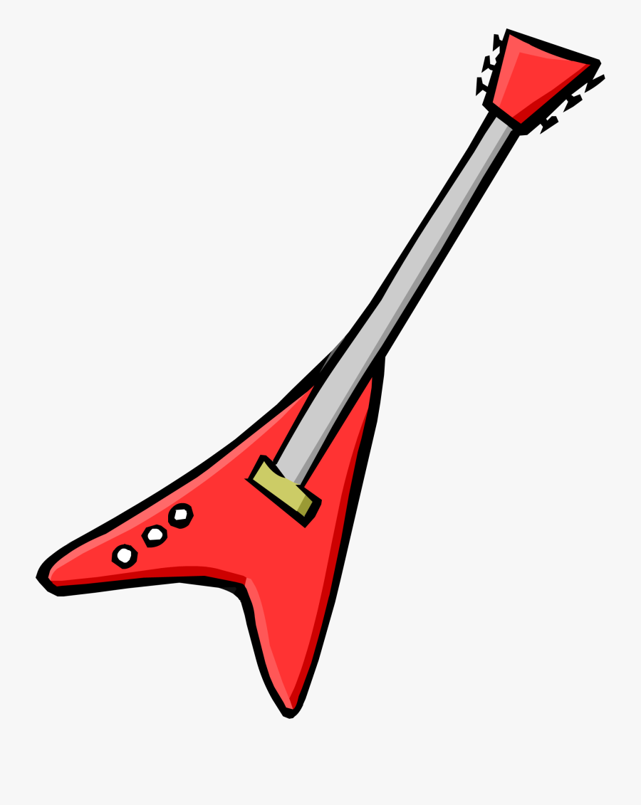 Electric Club Penguin Rewritten - Club Penguin Electric Guitar, Transparent Clipart