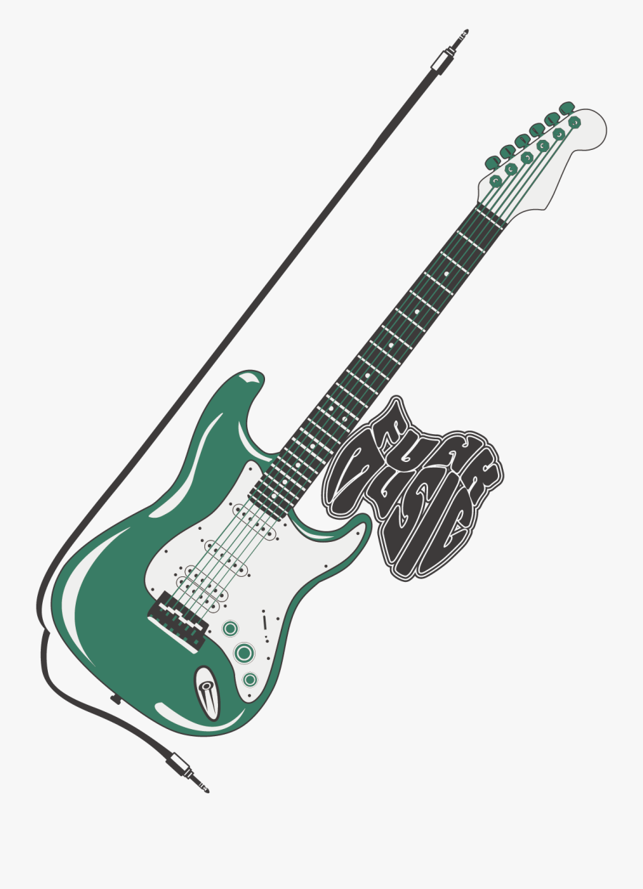 Transparent Electric Guitar Outline Clipart - Electric Guitar, Transparent Clipart