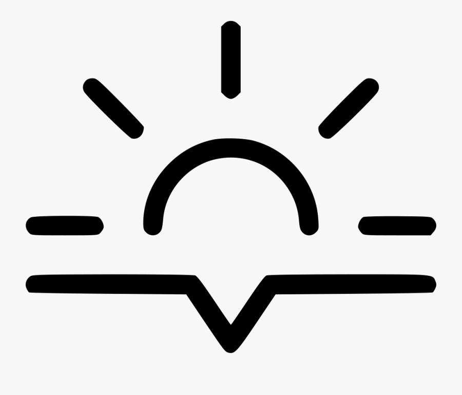 Transparent Sun Set Png - Sun Icon Png White, Transparent Clipart