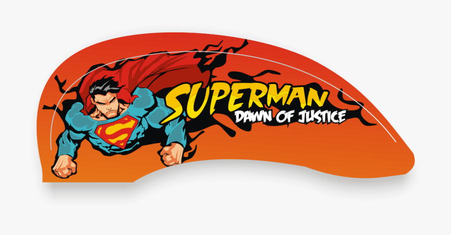 Stickers Vector Cdr - Superman Text Sticker Design, Transparent Clipart