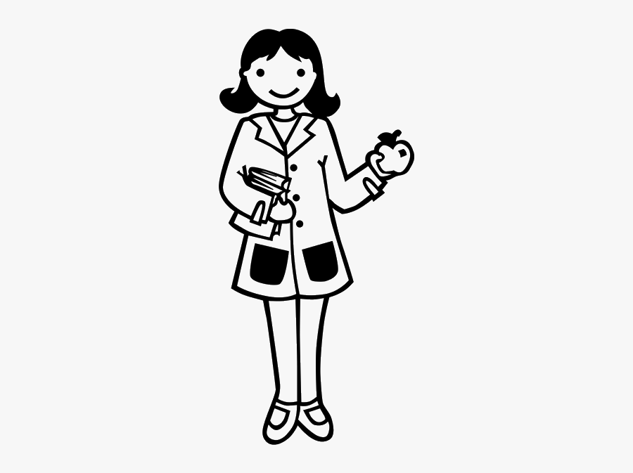 School Teacher Teaching Clip Art - Maestra Blanco Y Negro, Transparent Clipart