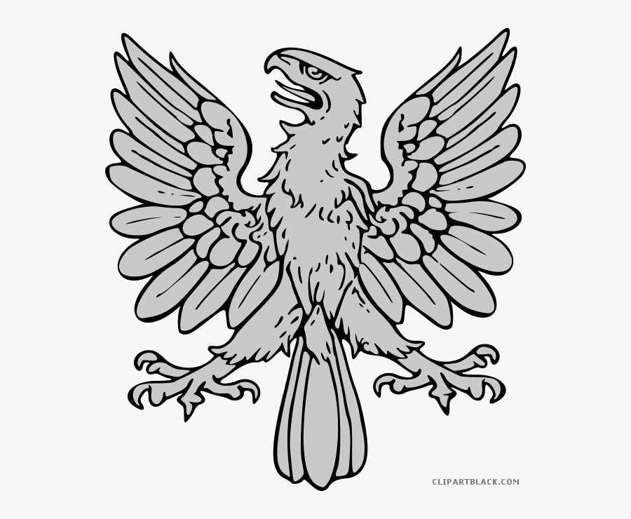 Eagle Small Animal Free Black White Clipart Images - Family Crest Coat Of Arms Eagle, Transparent Clipart