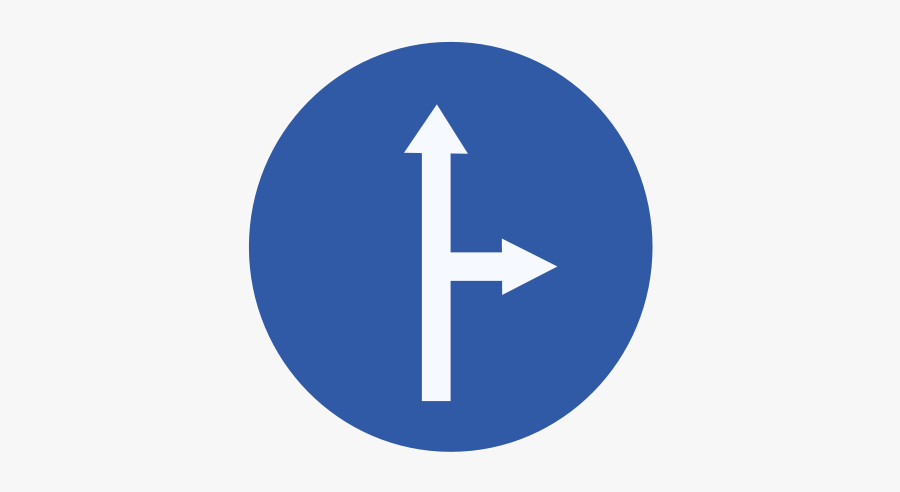 Indian Road Sign - Ahead And Right Turn Sign, Transparent Clipart
