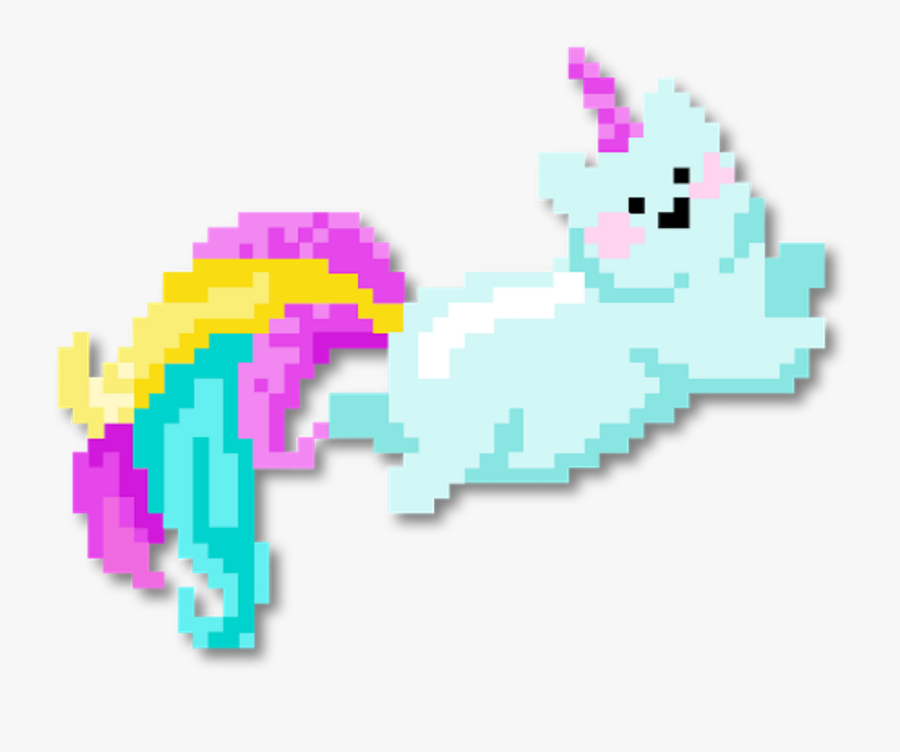 Cat Unicorn 8bits Fashionista Fashion Pixel 动漫风背景透過clipart - Clip Art, Transparent Clipart