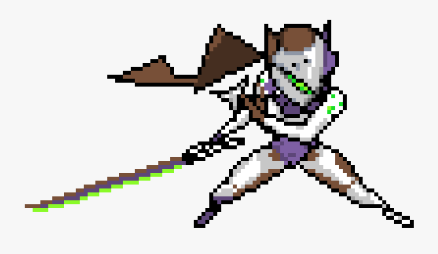 Genji Pixel Spray, Transparent Clipart