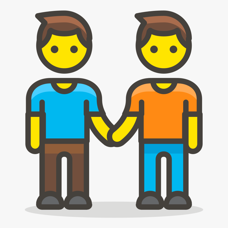 281 Two Men Holding Hands - Emoji De Dos Mujeres Png, Transparent Clipart