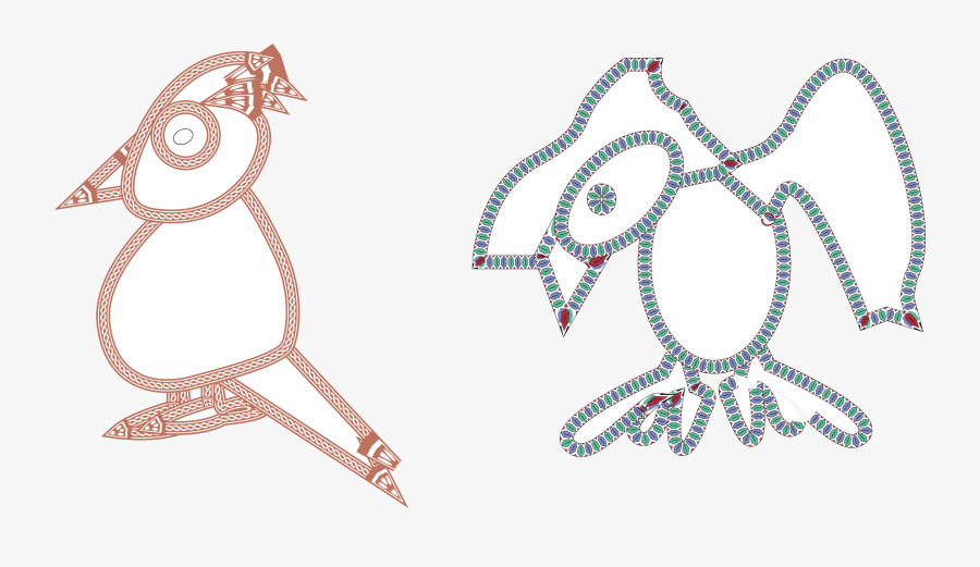 Outline Border Birds Clipart Png - Illustration, Transparent Clipart